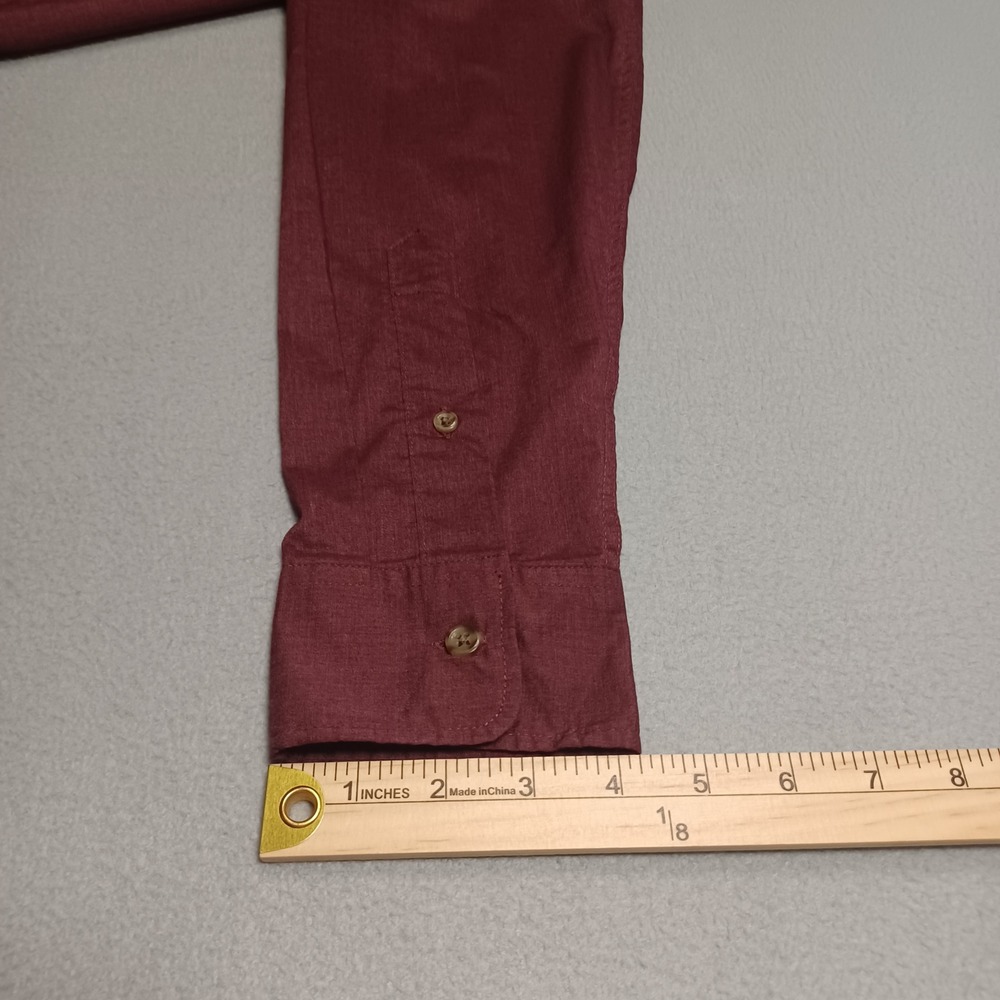 Old Navy Everyday Shirt Mens M Burgundy Raisin Arizona Regular Fit Button Down - Picture 7 of 13